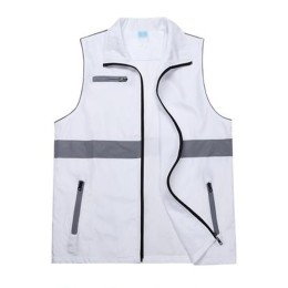 SKV030 Bulk Customized Zipper Reflective Vest Jacket Design Zipper Pocket Workwear Volunteer Activities Reflective Vest Jacket Supplier SKV030 Bulk Customized Zipper Reflective Vest Jacket Design Zipper Pocket Workwear Volunteer Activities Reflective Vest Jacket Supplier